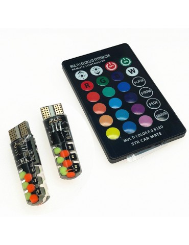 AMPOLLETA  RGB LED T10